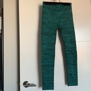 Just Cozy Fleece Green Leggings